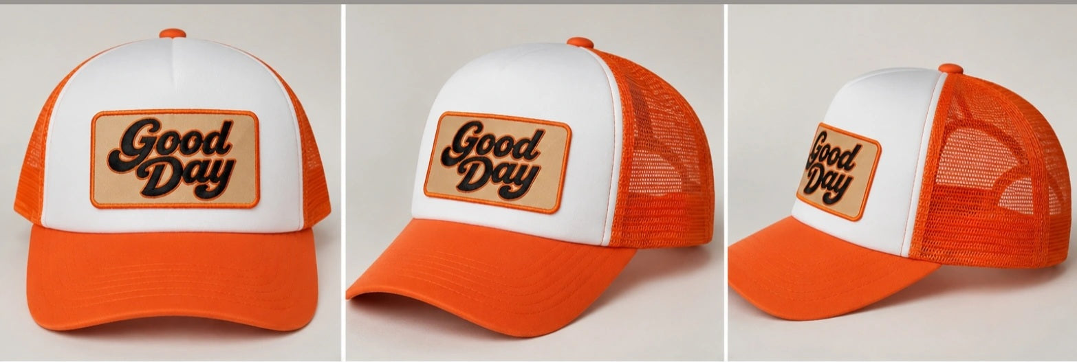 Good Day Orange/White - Trucker Hat