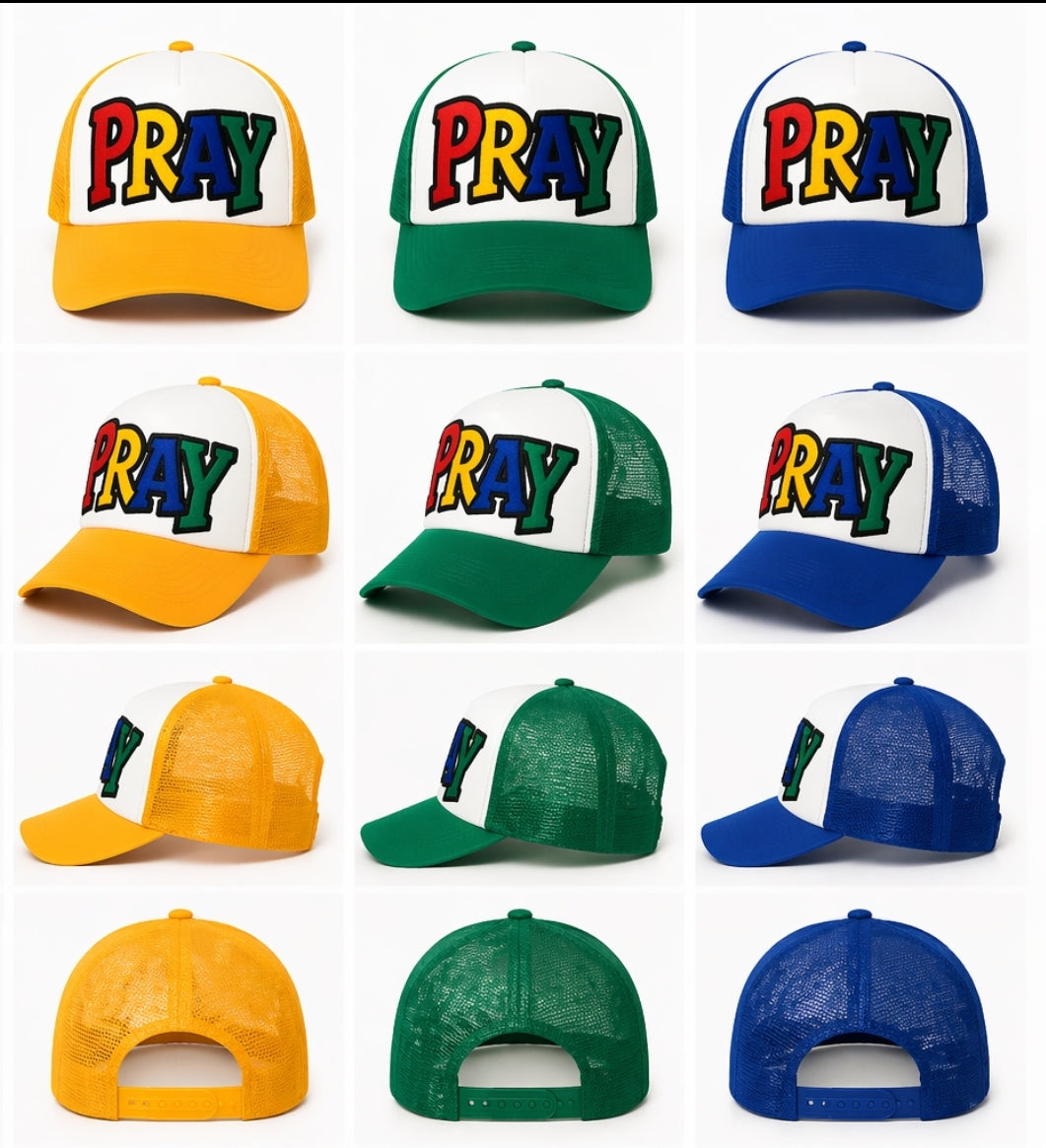 PRAY - Trucker Hat (Multi-Color Embroidery)
