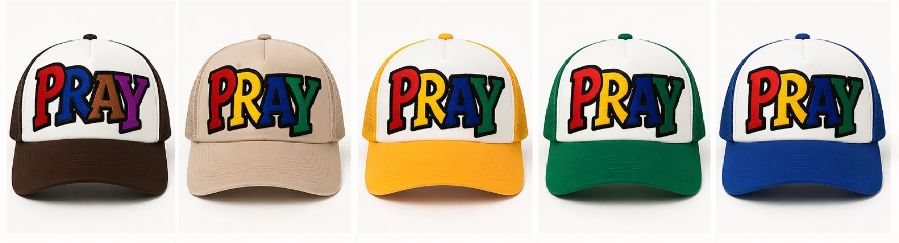PRAY - Trucker Hat (Multi-Color Embroidery)